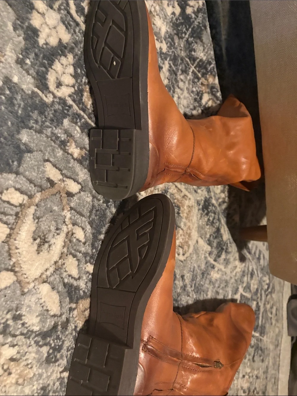 Franco Sarto Tall Leather Over-the-Knee Boots - Cognac Brown